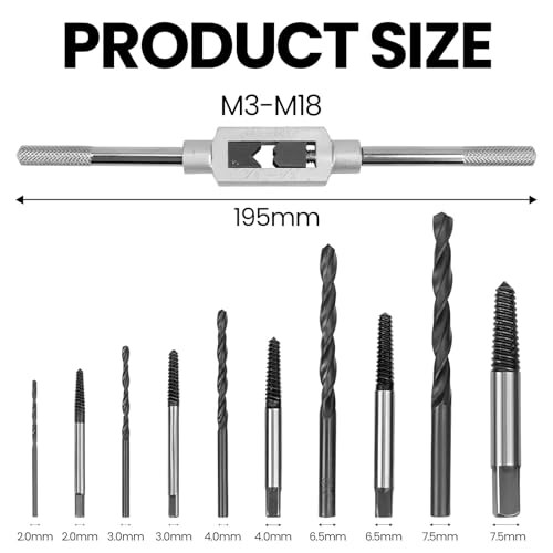Vninkul Set 10 Estrattori Viti M3-M18 - immagine 1