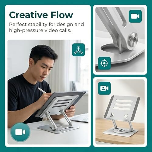 Vninkul Supporto PC Portatile Girevole 360° - immagine 4