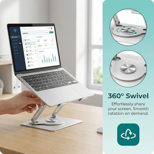 Vninkul Supporto PC Portatile Girevole 360° - immagine 5
