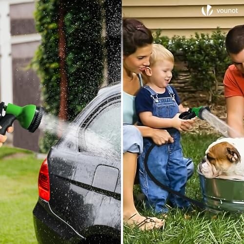 VOUNOT Tubo Irrigazione Estensibile 30m con Pistola - immagine 5