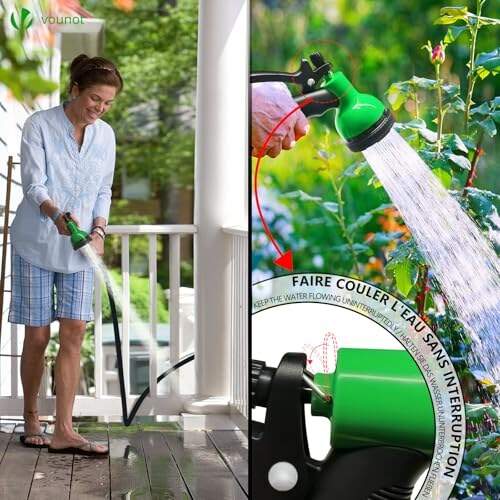 VOUNOT Tubo Irrigazione Estensibile 30m con Pistola - immagine 6