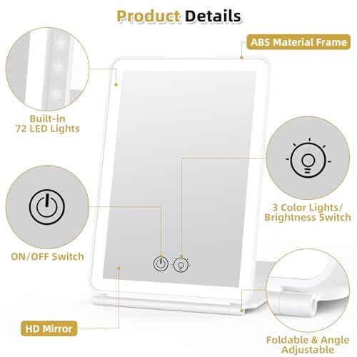 WEILY Specchio Trucco con Luci LED 5X - immagine 4