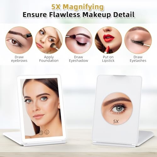 WEILY Specchio Trucco con Luci LED 5X - immagine 6