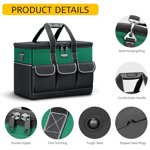 WINHUNT Borsa Porta Attrezzi Ampia Apertura 15" - immagine 2