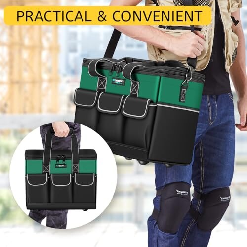 WINHUNT Borsa Porta Attrezzi Ampia Apertura 15" - immagine 7