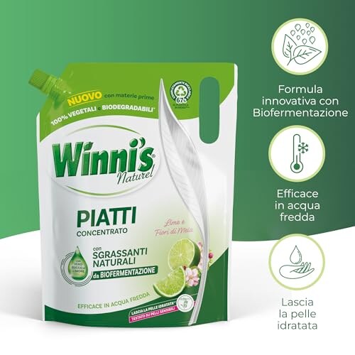 Winni's Detersivo Piatti Lime e Fiori di Mela - immagine 1