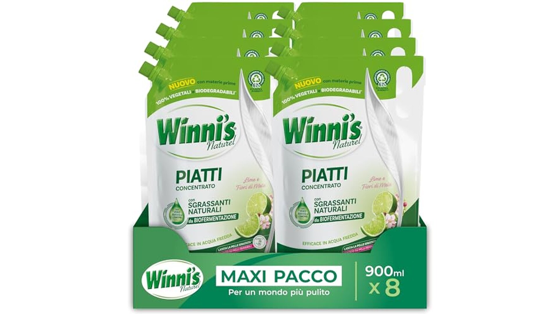 Winni's Detersivo Piatti Lime e Fiori di Mela