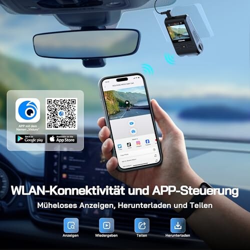 WOLFANG Dash Cam 1440P WiFi con Grandangolo - immagine 3