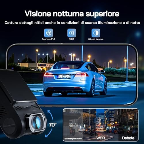 WOLFANG Dash Cam 1440P WiFi con Grandangolo - immagine 4