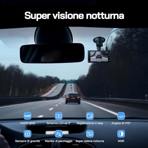 WOLFANG Doppia Dashcam 2.5K con Visione Notturna - immagine 1