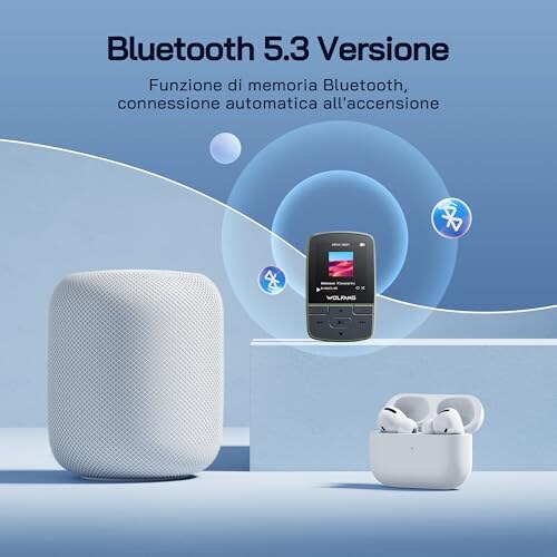WOLFANG Lettore MP3 Bluetooth 5.2 con Clip Sportiva - immagine 2