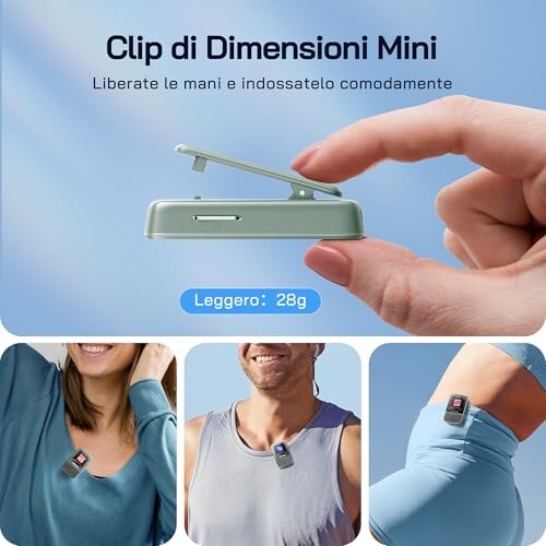 WOLFANG Lettore MP3 Bluetooth 5.2 con Clip Sportiva - immagine 4