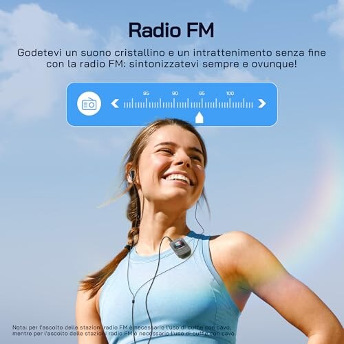 WOLFANG Lettore MP3 Bluetooth 5.2 con Clip Sportiva - immagine 5