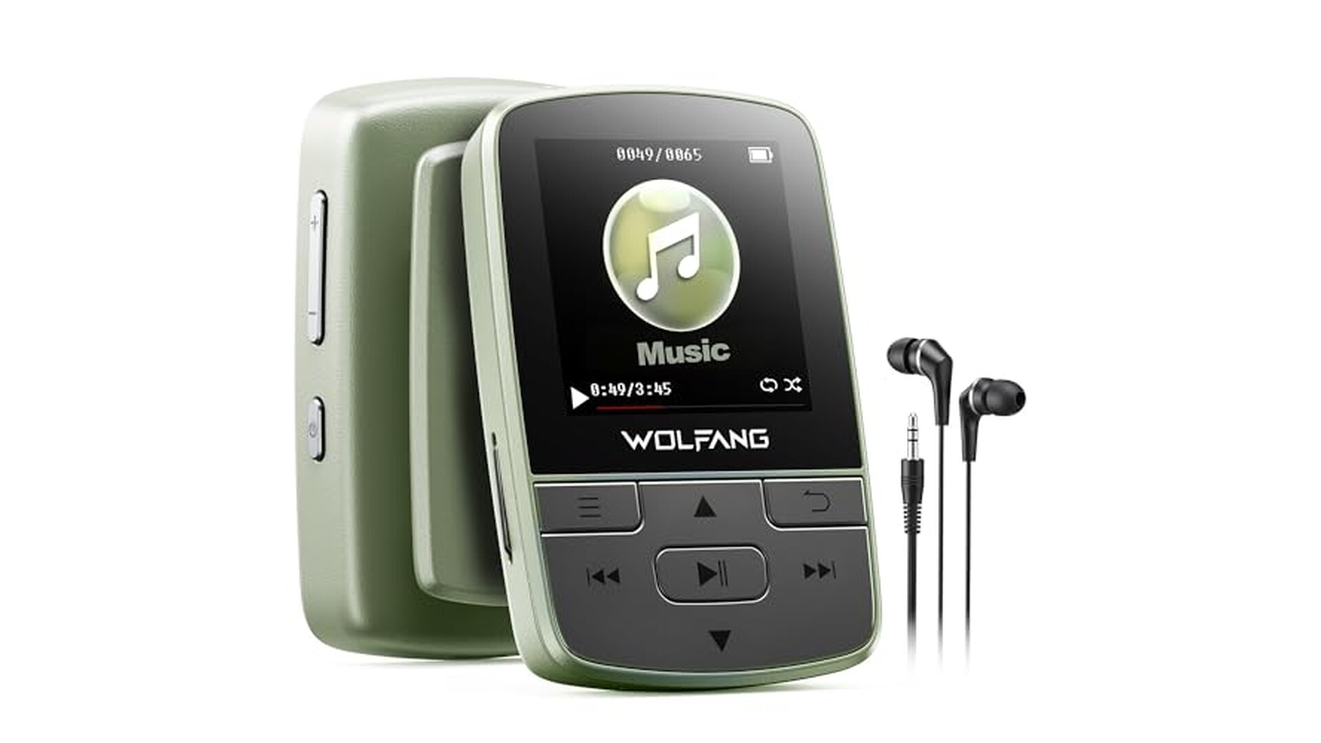 WOLFANG Lettore MP3 Bluetooth 5.2 con Clip Sportiva