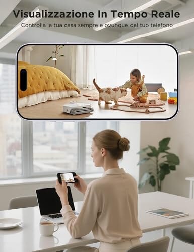 WOLFANG Telecamera WiFi Interno 1080P con Visione Notturna - immagine 2