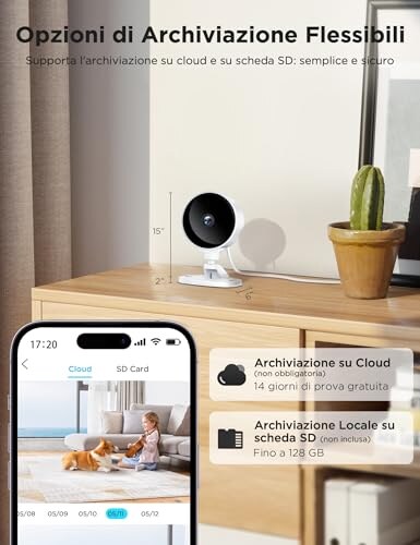 WOLFANG Telecamera WiFi Interno 1080P con Visione Notturna - immagine 3