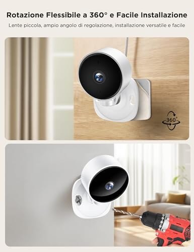 WOLFANG Telecamera WiFi Interno 1080P con Visione Notturna - immagine 5