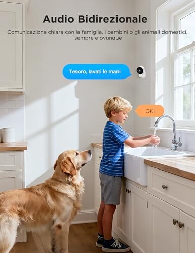 WOLFANG Telecamera WiFi Interno 1080P con Visione Notturna - immagine 6