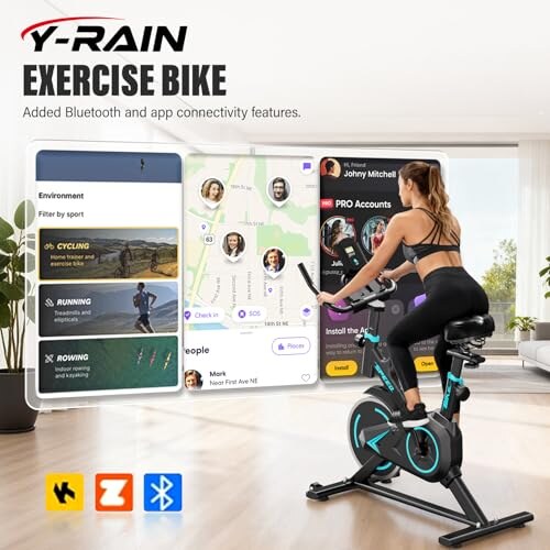Y-RAIN Cyclette da Casa con Resistenza Regolabile - immagine 1