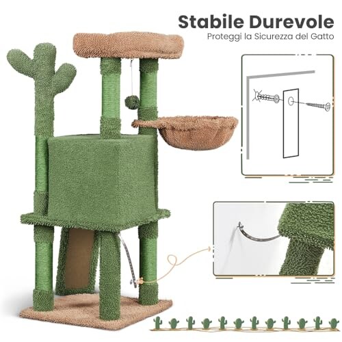 Yaheetech Albero Tiragraffi Cactus 106,5cm - immagine 5