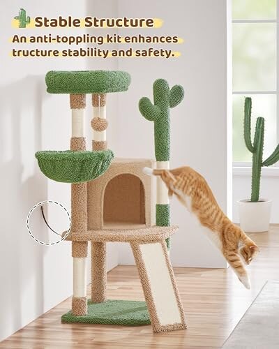 Yaheetech Albero Tiragraffi Cactus 106,5cm - immagine 3