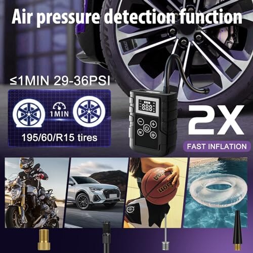 YOYOPOW Mini Compressore D'Aria Portatile - immagine 4