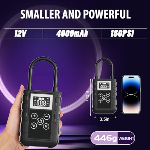 YOYOPOW Mini Compressore D'Aria Portatile - immagine 5