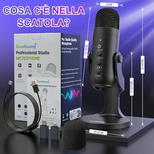 Zealsound Microfono a Condensatore Cardioide - immagine 6