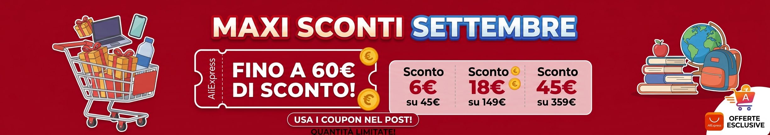 Coupon Aliexpress di Settembre 2026
