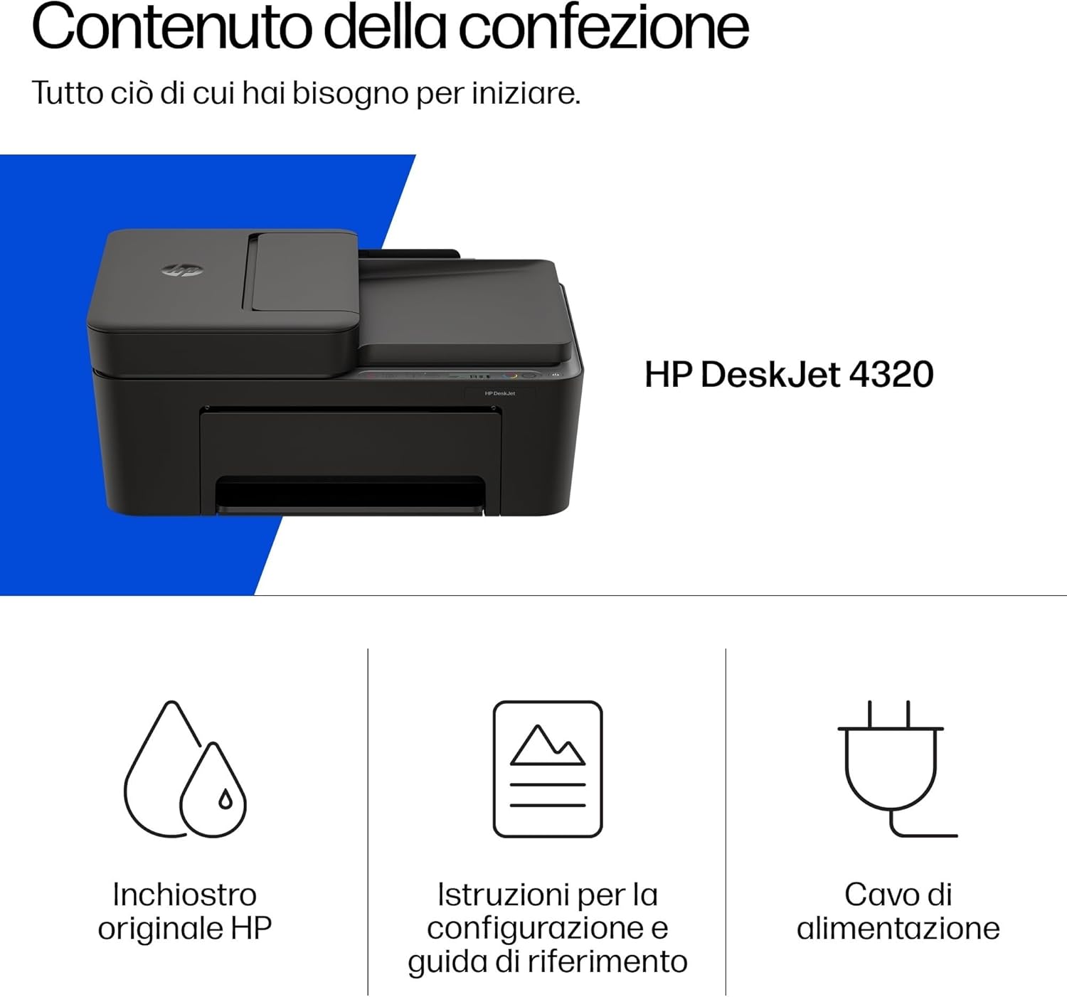 HP DeskJet 4320 Stampante Multifunzione Wi-Fi - immagine 1