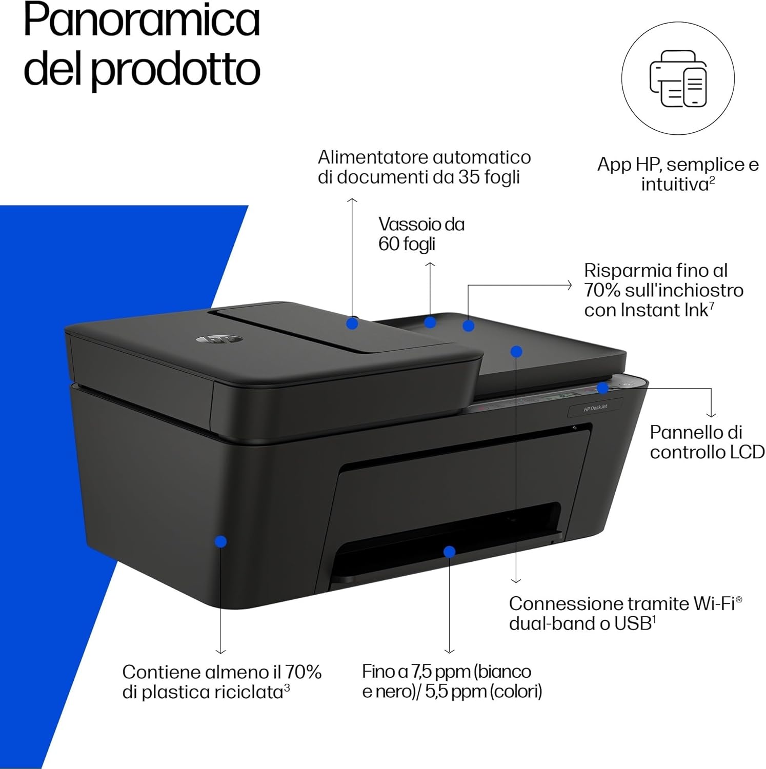 HP DeskJet 4320 Stampante Multifunzione Wi-Fi - immagine 4
