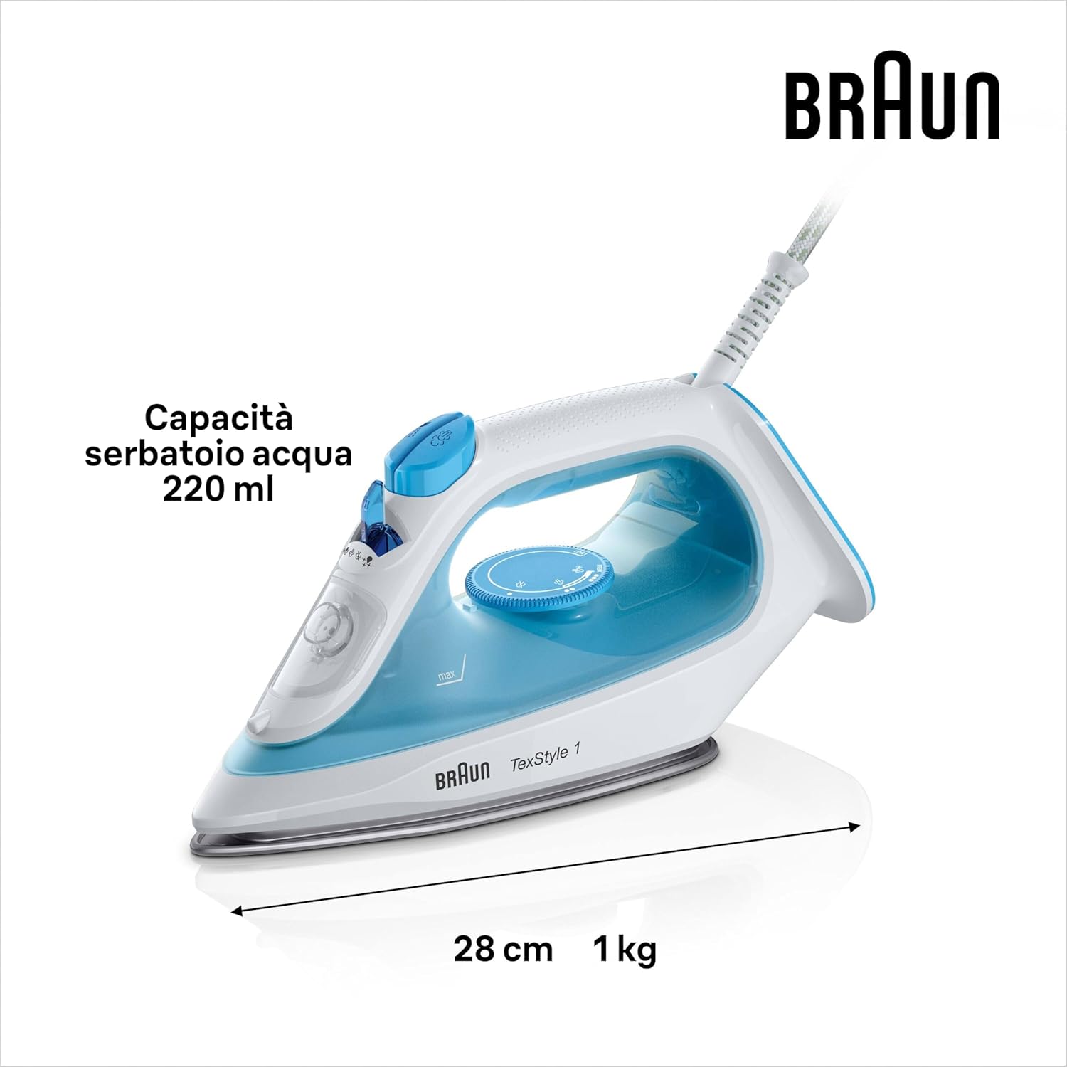 Braun TexStyle1 SI 1050BL Ferro da Stiro a Vapore - immagine 3