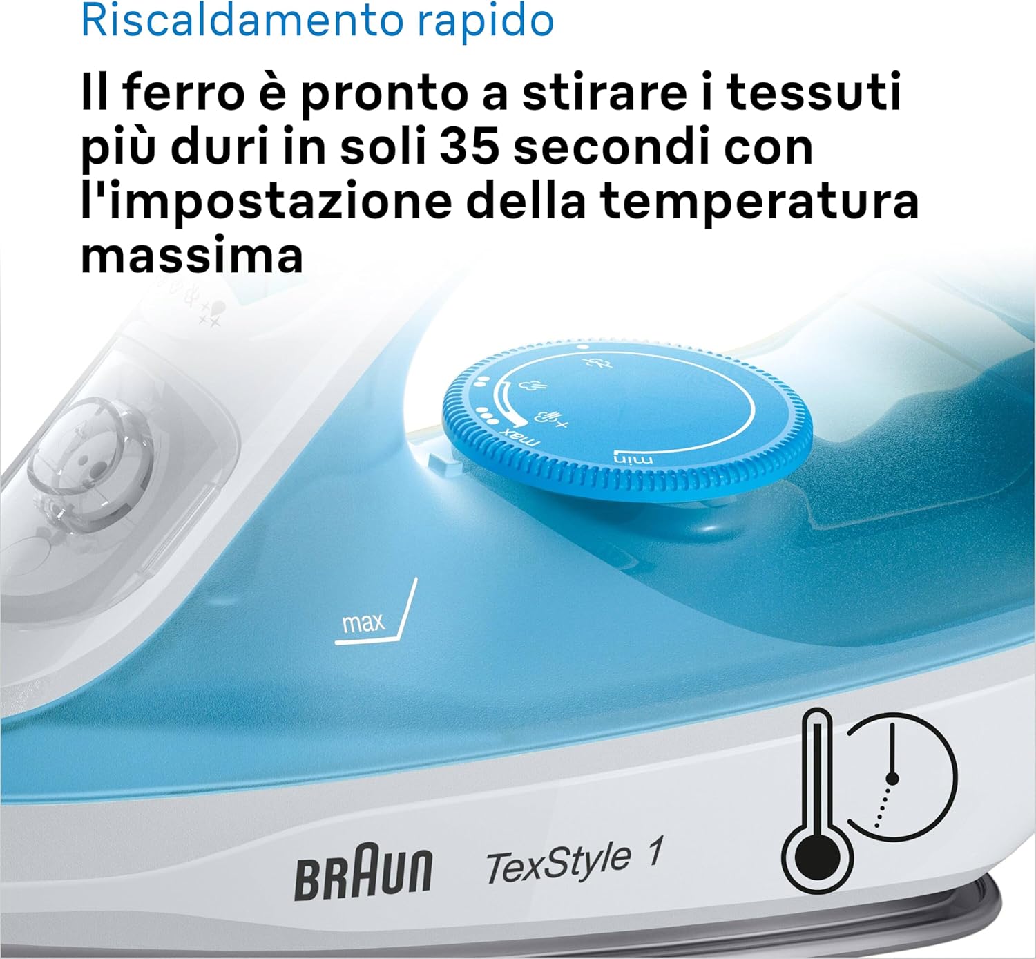 Braun TexStyle1 SI 1050BL Ferro da Stiro a Vapore - immagine 4