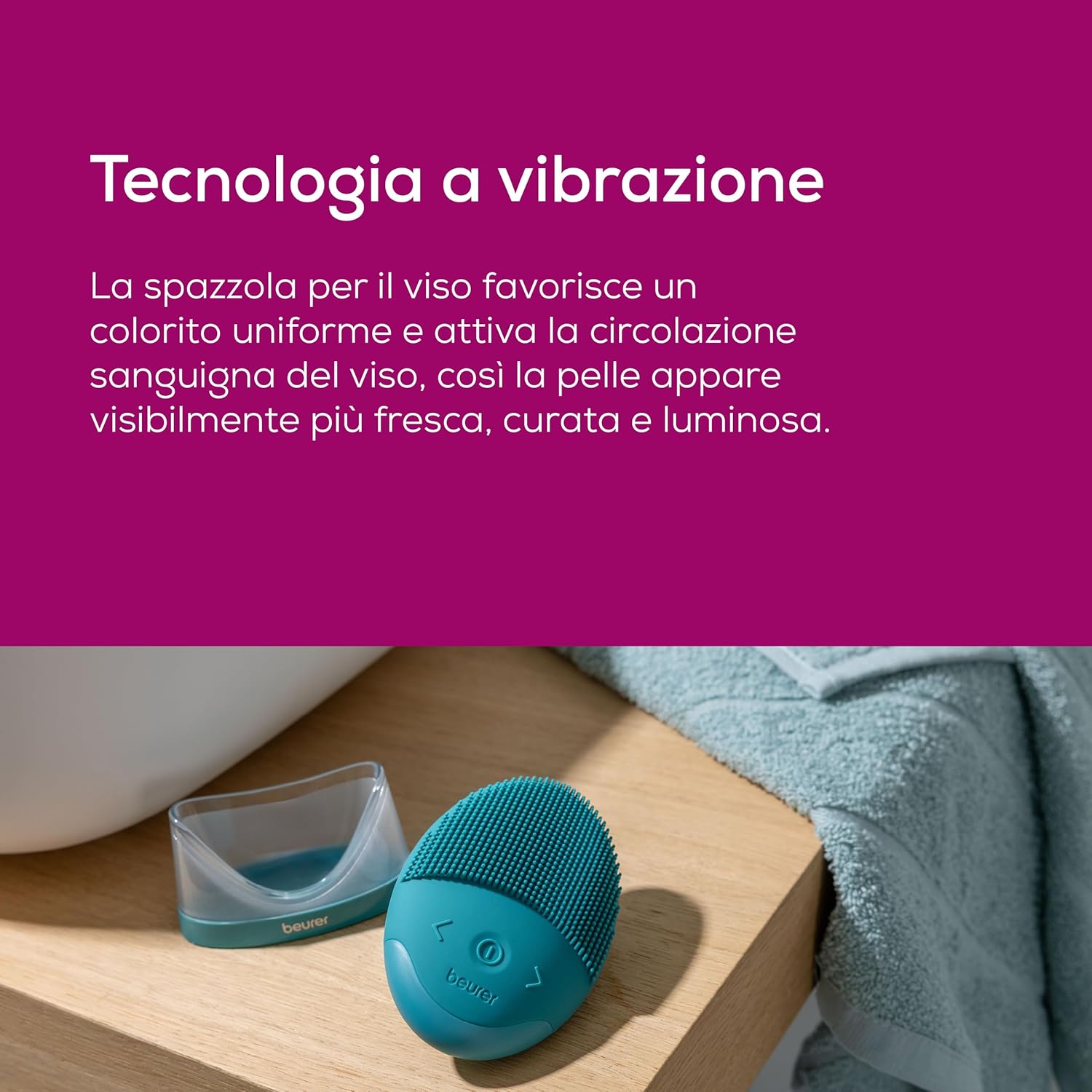 Beurer FC 52 Laguna Spazzola Viso Vibrante in Silicone - immagine 5