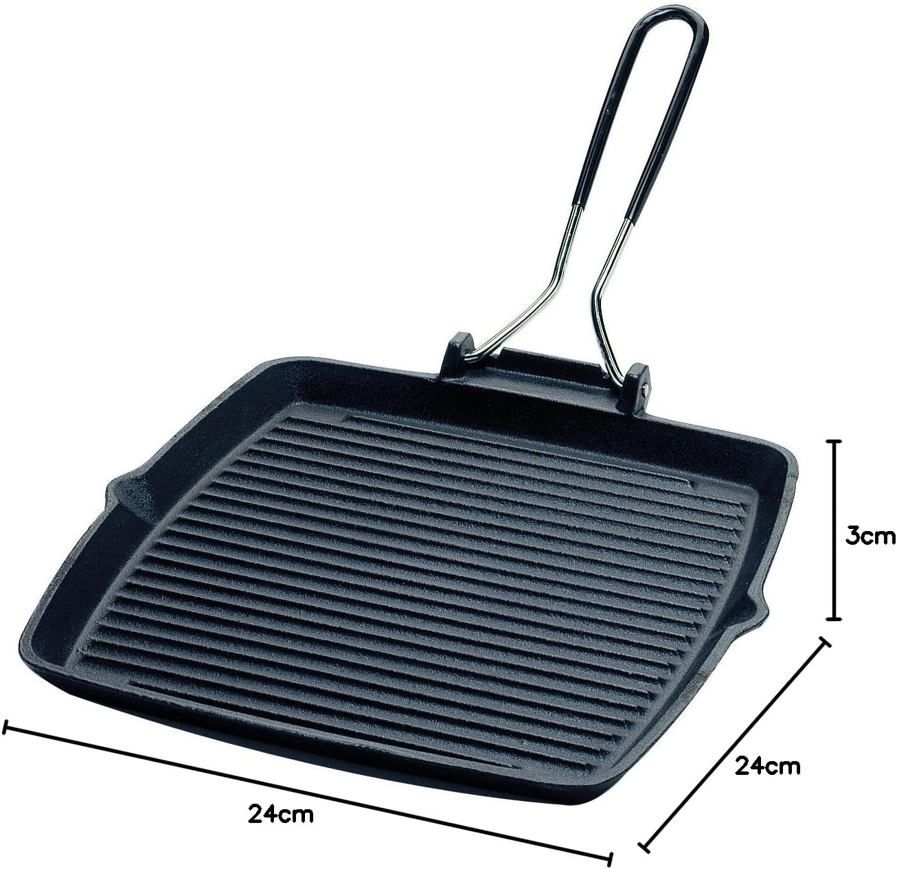 ILSA Bistecchiera Mixgrill Quadrata in Ghisa 24x24 cm - immagine 2