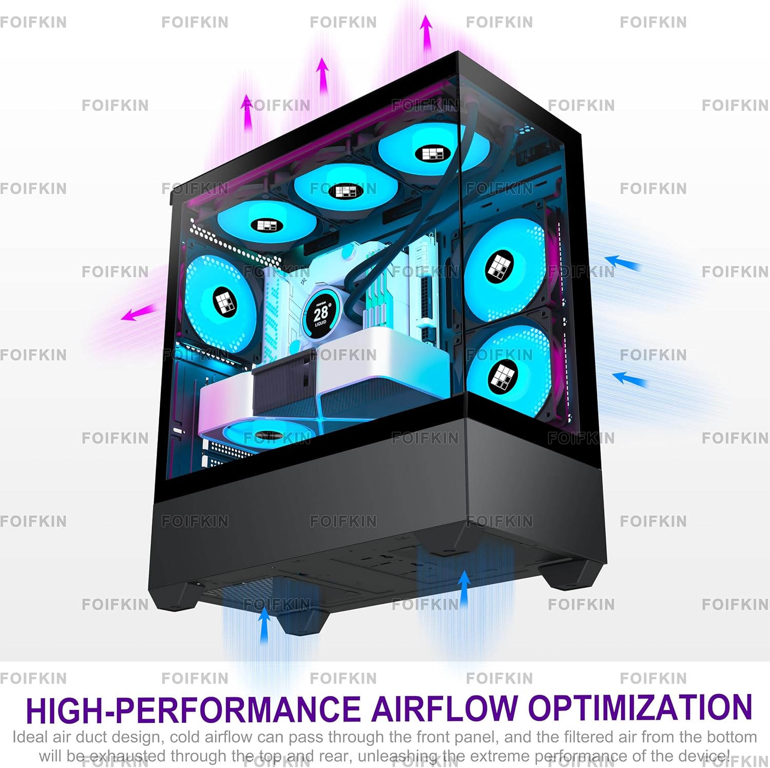 FOIFKIN F1 Case PC Mid-Tower Gaming con Ventole ARGB - immagine 1