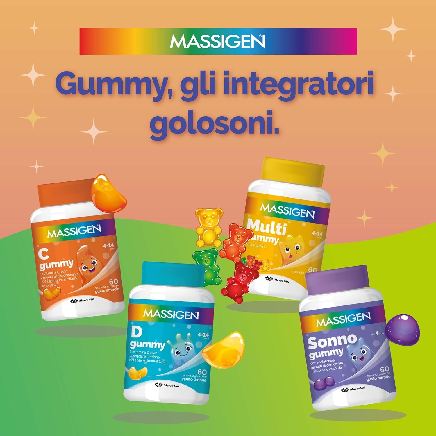 Massigen Energy Gummy con Guaranà e Caffeina 60 caramelle - immagine 4