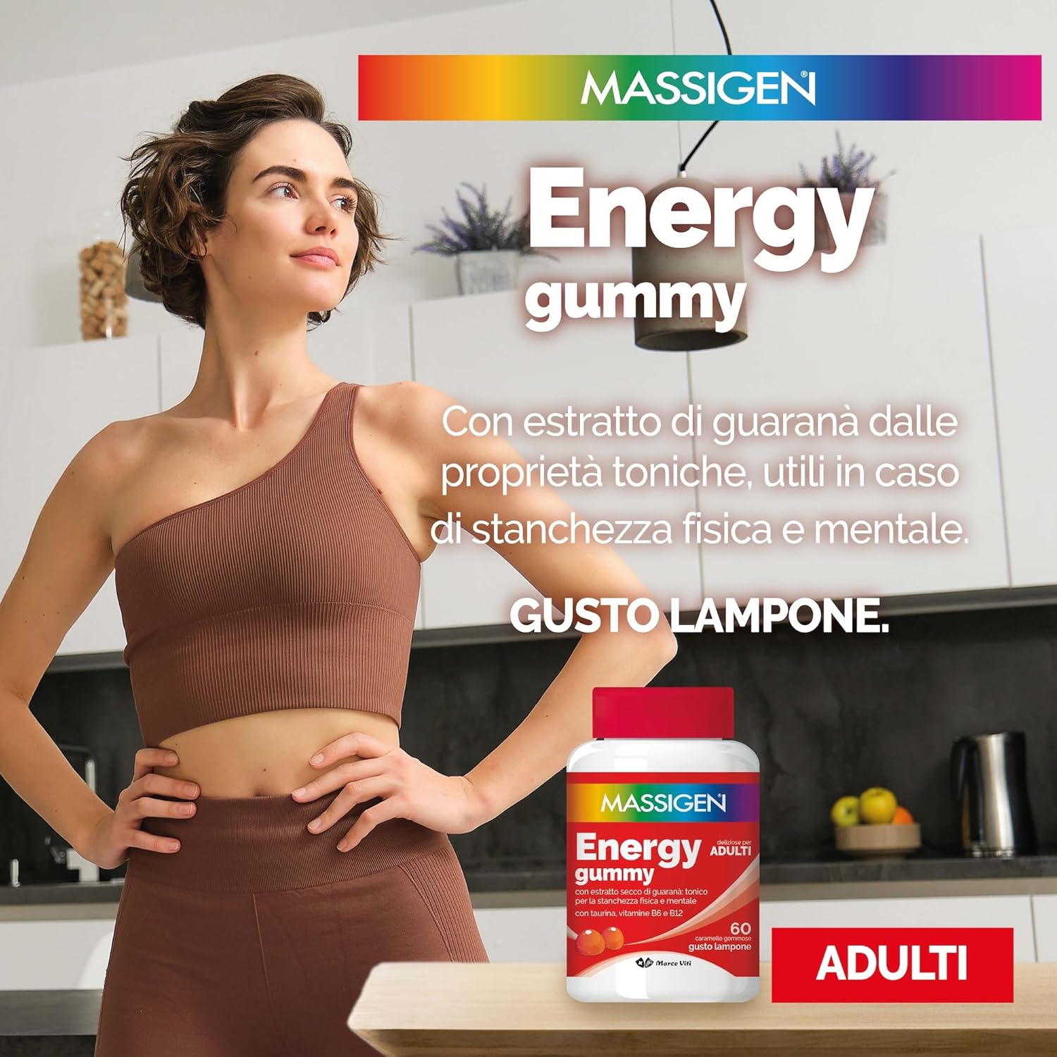 Massigen Energy Gummy con Guaranà e Caffeina 60 caramelle - immagine 5