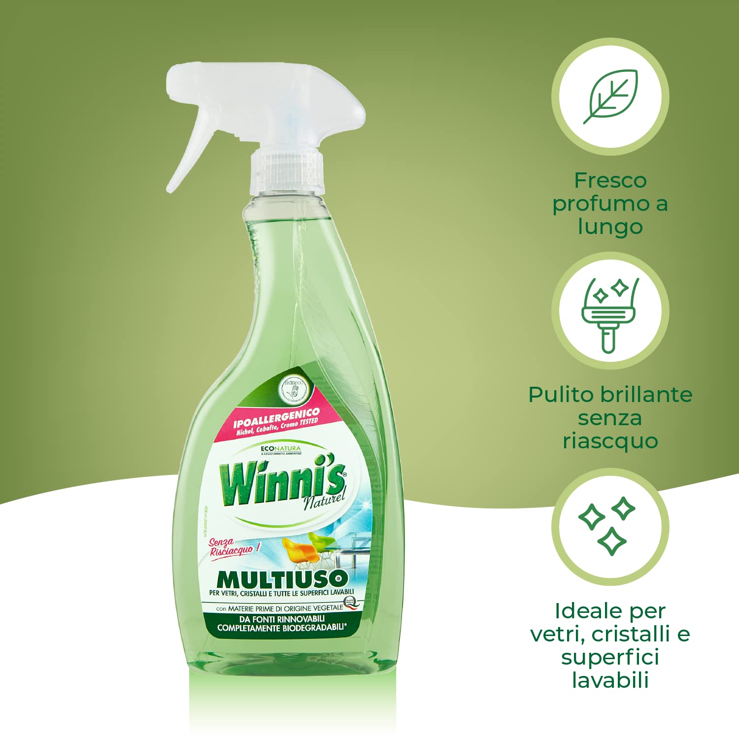 Winni's Detergente Multiuso Ipoallergenico 500 ml x 12 - immagine 1