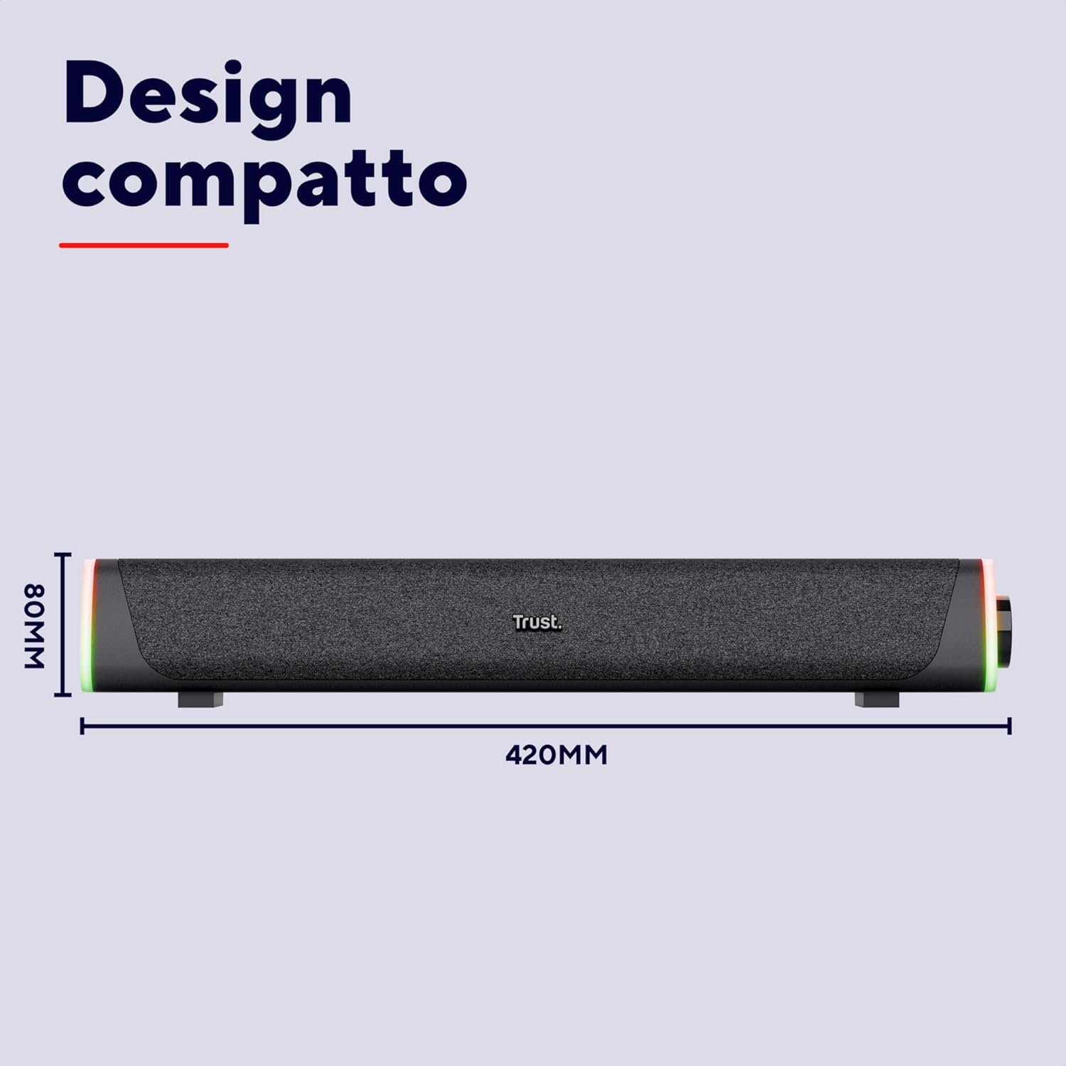 Trust Liro Soundbar PC 12W con LED RGB, Recensione 2024 - immagine 5