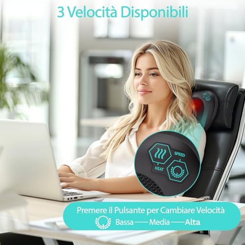 Cuscino Massaggiatore Elettrico Cervicale Shiatsu - immagine 1