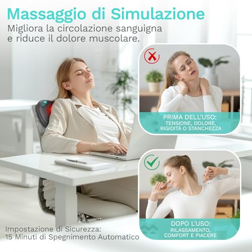 Cuscino Massaggiatore Elettrico Cervicale Shiatsu - immagine 3