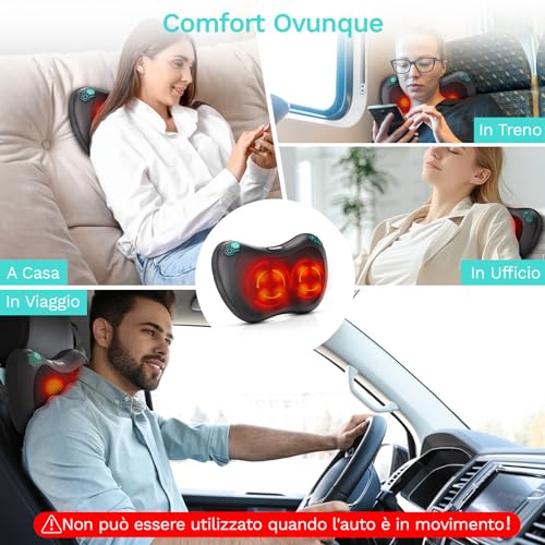 Cuscino Massaggiatore Elettrico Cervicale Shiatsu - immagine 5