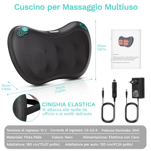 Cuscino Massaggiatore Elettrico Cervicale Shiatsu - immagine 7