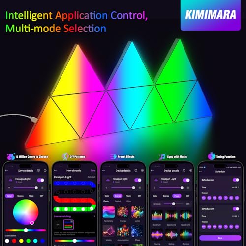 Pannello LED triangolare RGB - 8 pezzi - immagine 3