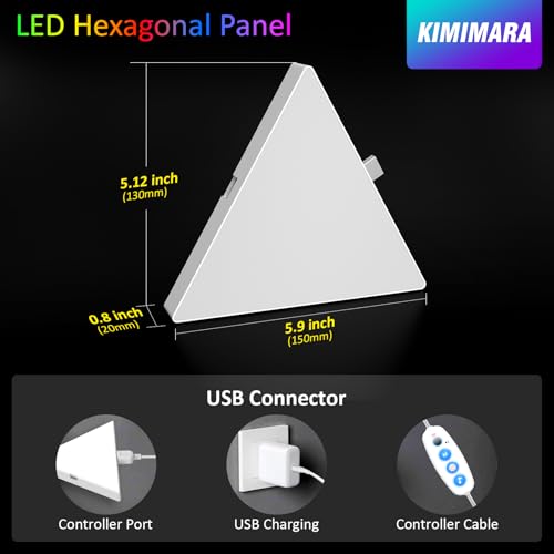 Pannello LED triangolare RGB - 8 pezzi - immagine 5