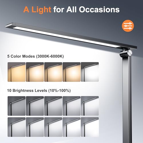 Lampada da Scrivania con 5 Modalità e 10 Livelli di Luminosità - immagine 1