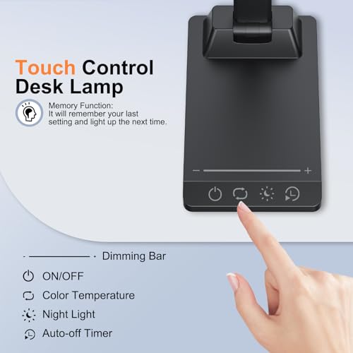 Lampada da Scrivania con 5 Modalità e 10 Livelli di Luminosità - immagine 2