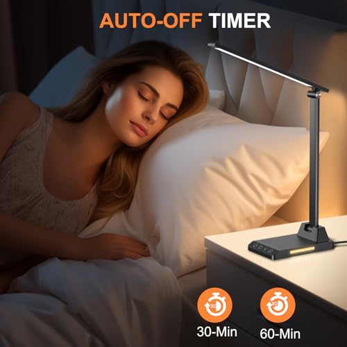 Lampada da Scrivania con 5 Modalità e 10 Livelli di Luminosità - immagine 4