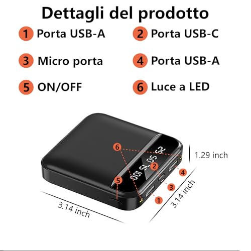 Power Bank 10000mAh Ultra Sottile e Leggero - immagine 6